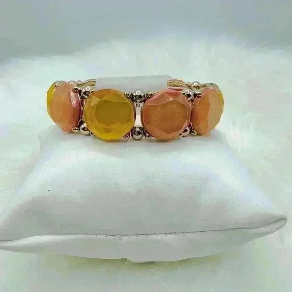 Orange  Statement Bracelet 202 - Picture 1 of 5